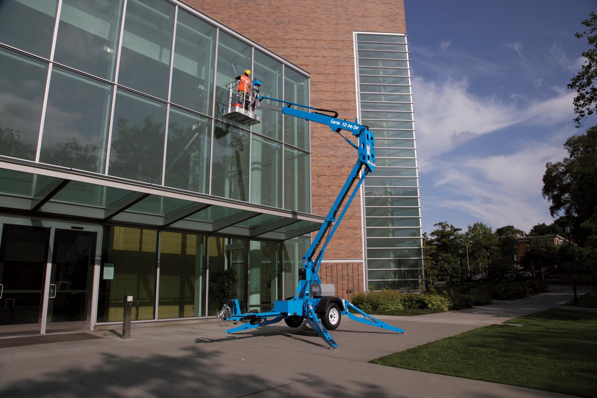Genie TZ-34/20 trailer mounted boom lift